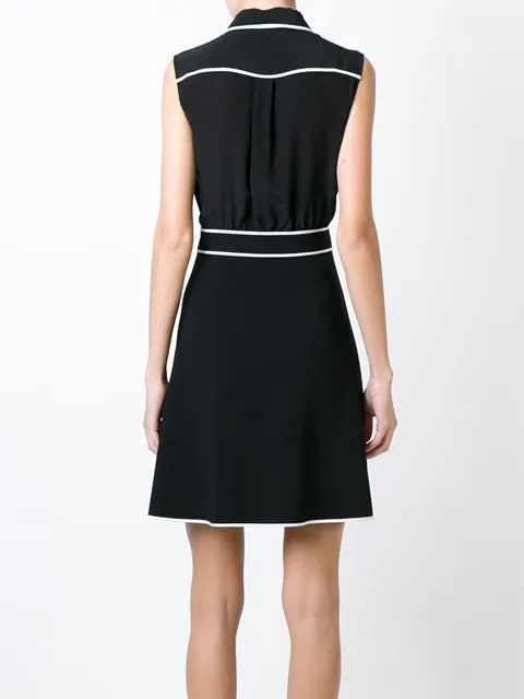 bow detail sleeveless dress