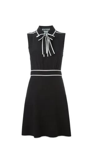 bow detail sleeveless dress