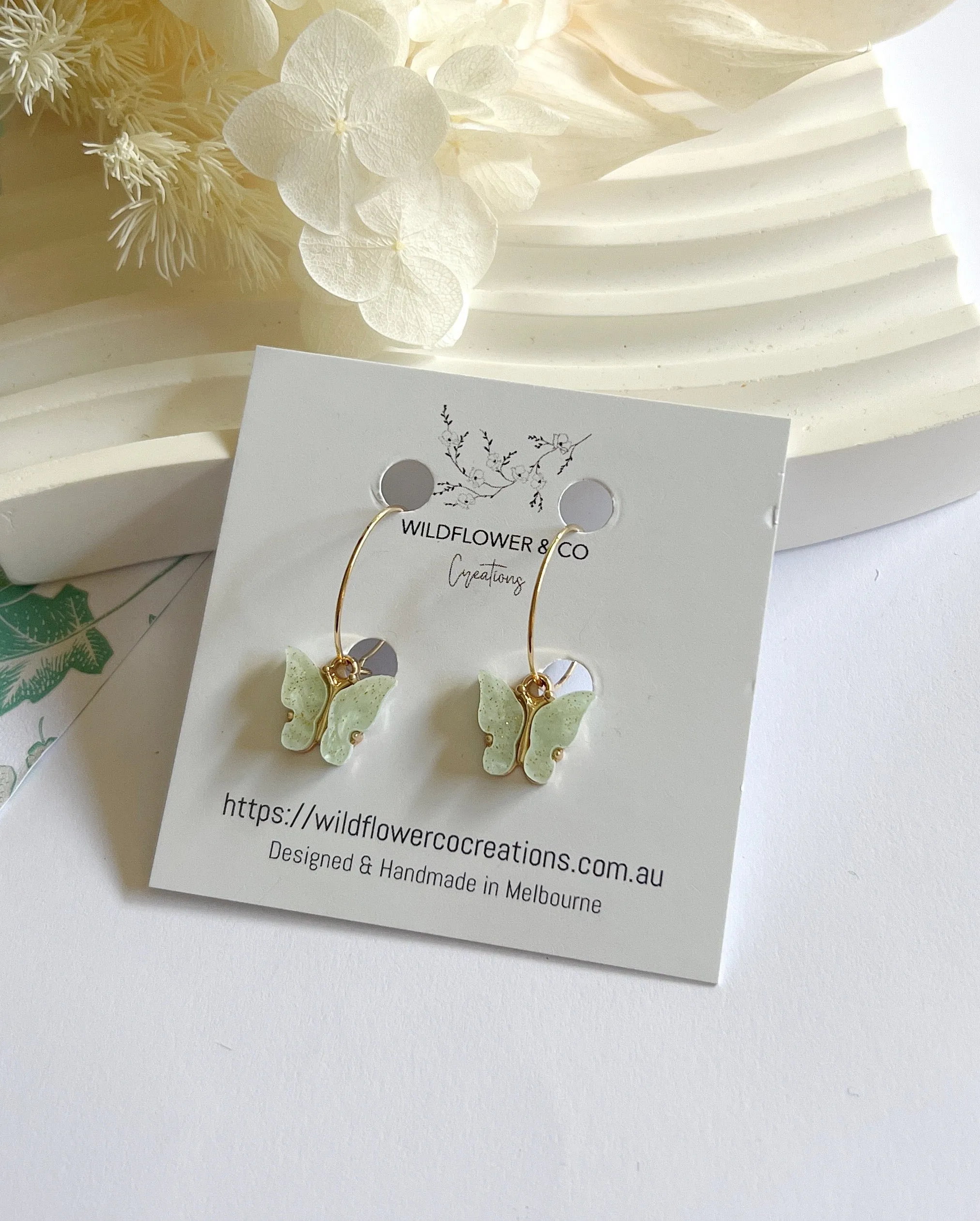 Butterfly Drop Statement - green
