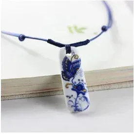 Ceramic retro style necklaces women's pendant