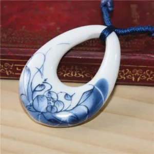Ceramic retro style necklaces women's pendant