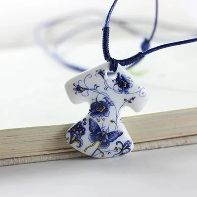 Ceramic retro style necklaces women's pendant