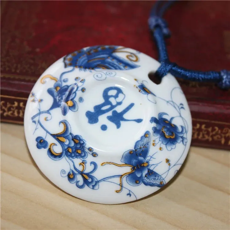 Ceramic retro style necklaces women's pendant