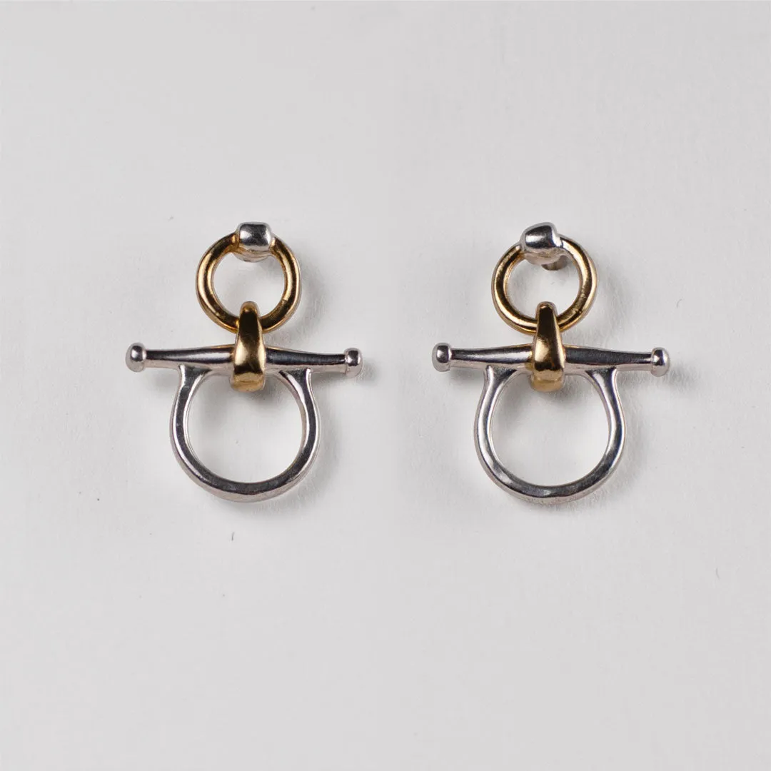 Chelsea - Two Tone Snaffle Horse Bit 14K Gold on Sterling Silver Necklace
