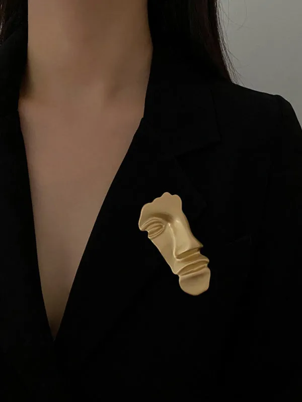 Chicmy-Artistic Retro Vintage Matte Mask Brooch