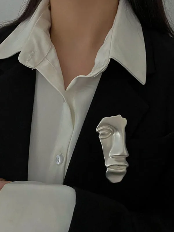 Chicmy-Artistic Retro Vintage Matte Mask Brooch