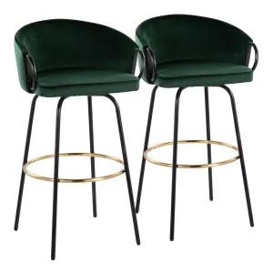 Claire Barstool - Set of 2 Green By LumiSource