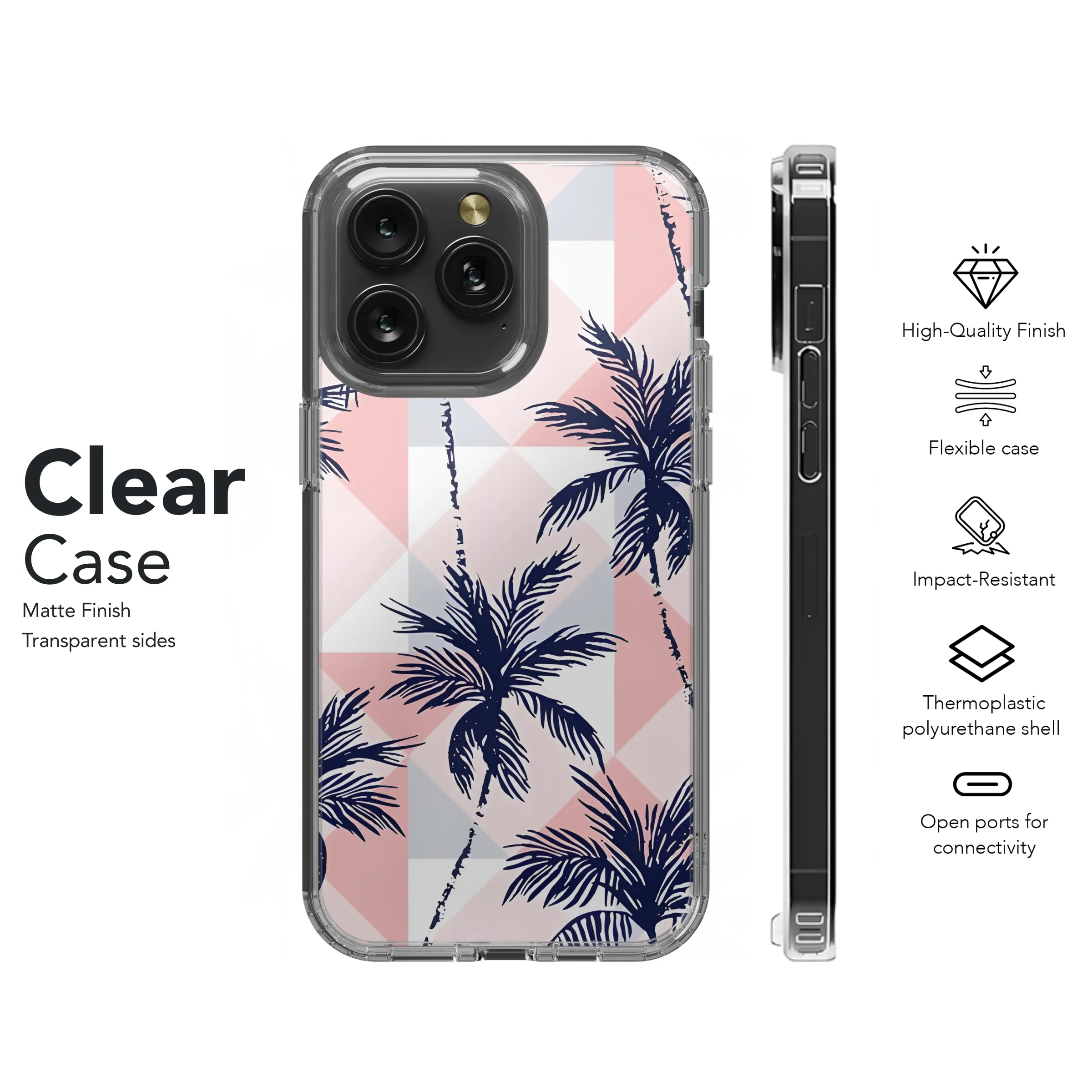 Coconut Trees Rhombus Retro Phone Case iPhone Samsung Cover Pixel 2686