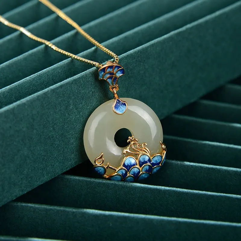 Court style ancient rhyme Hanfu necklace