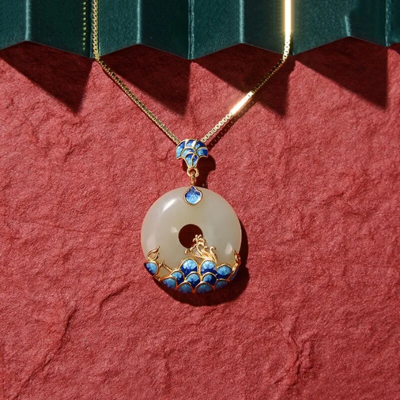 Court style ancient rhyme Hanfu necklace