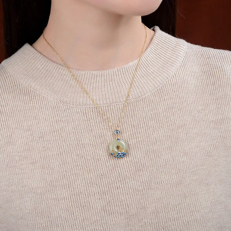 Court style ancient rhyme Hanfu necklace