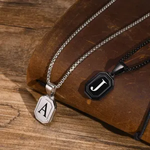 Custom Initial Geometric Necklaces for Men
