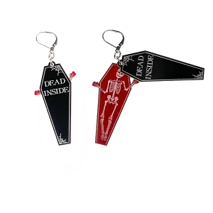 Dead Inside- Open Casket- Dangle Earrings