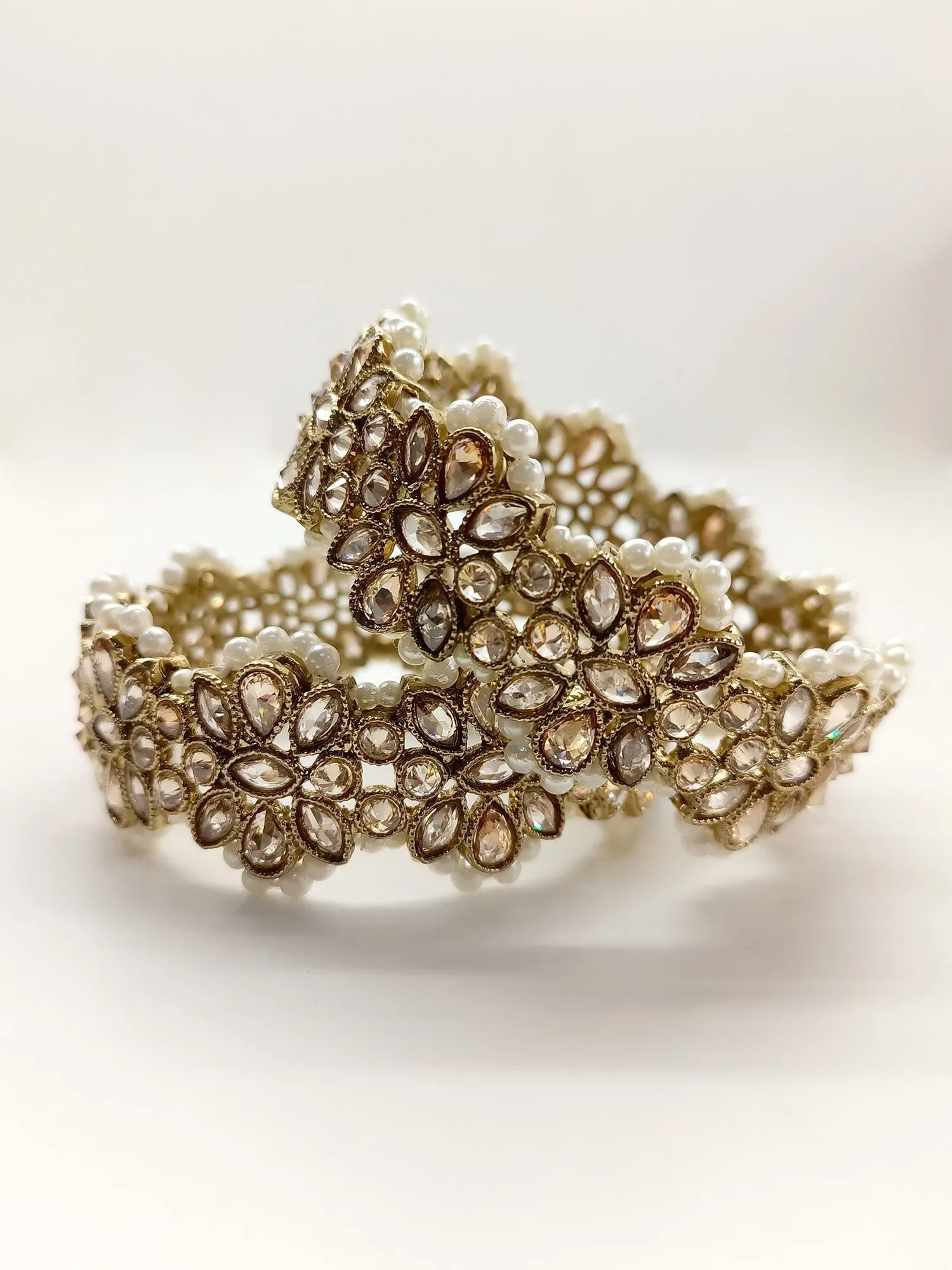 Denise Copper Polki Bangles