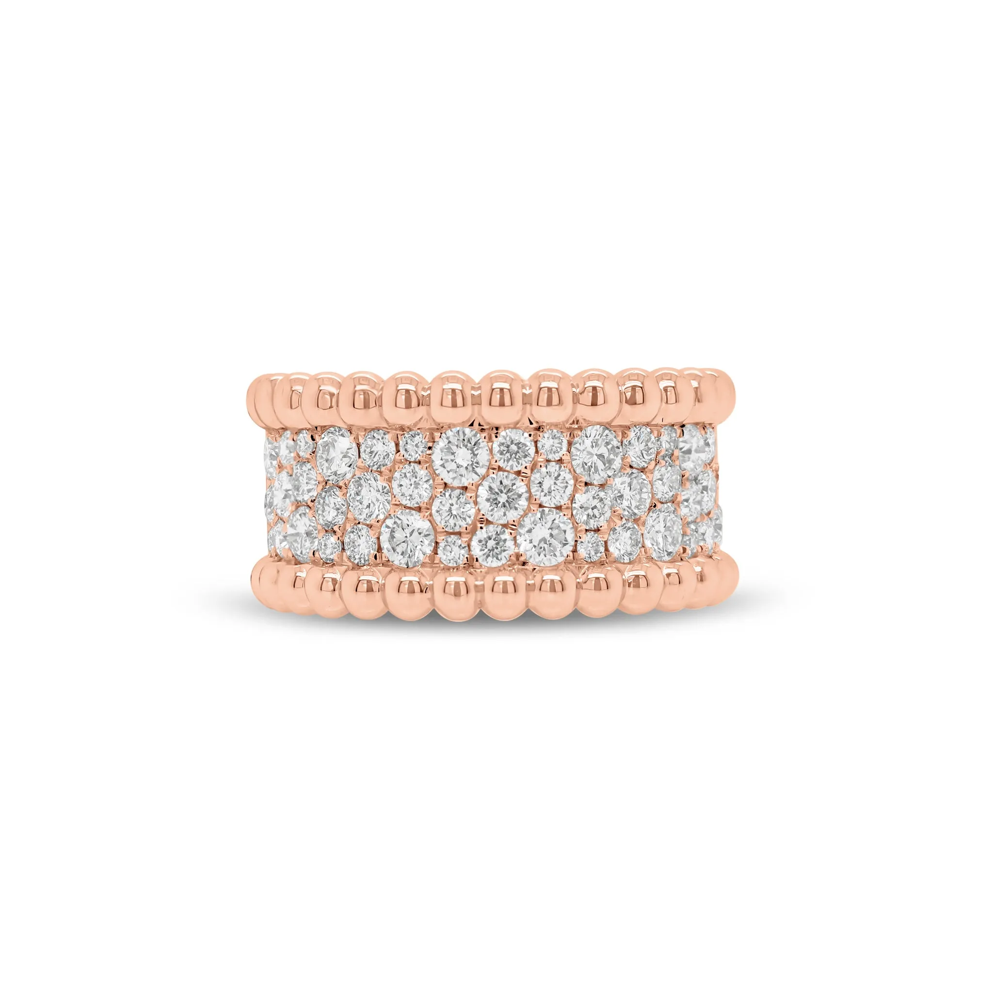 Diamond & Beaded Gold Medium Cigar Band