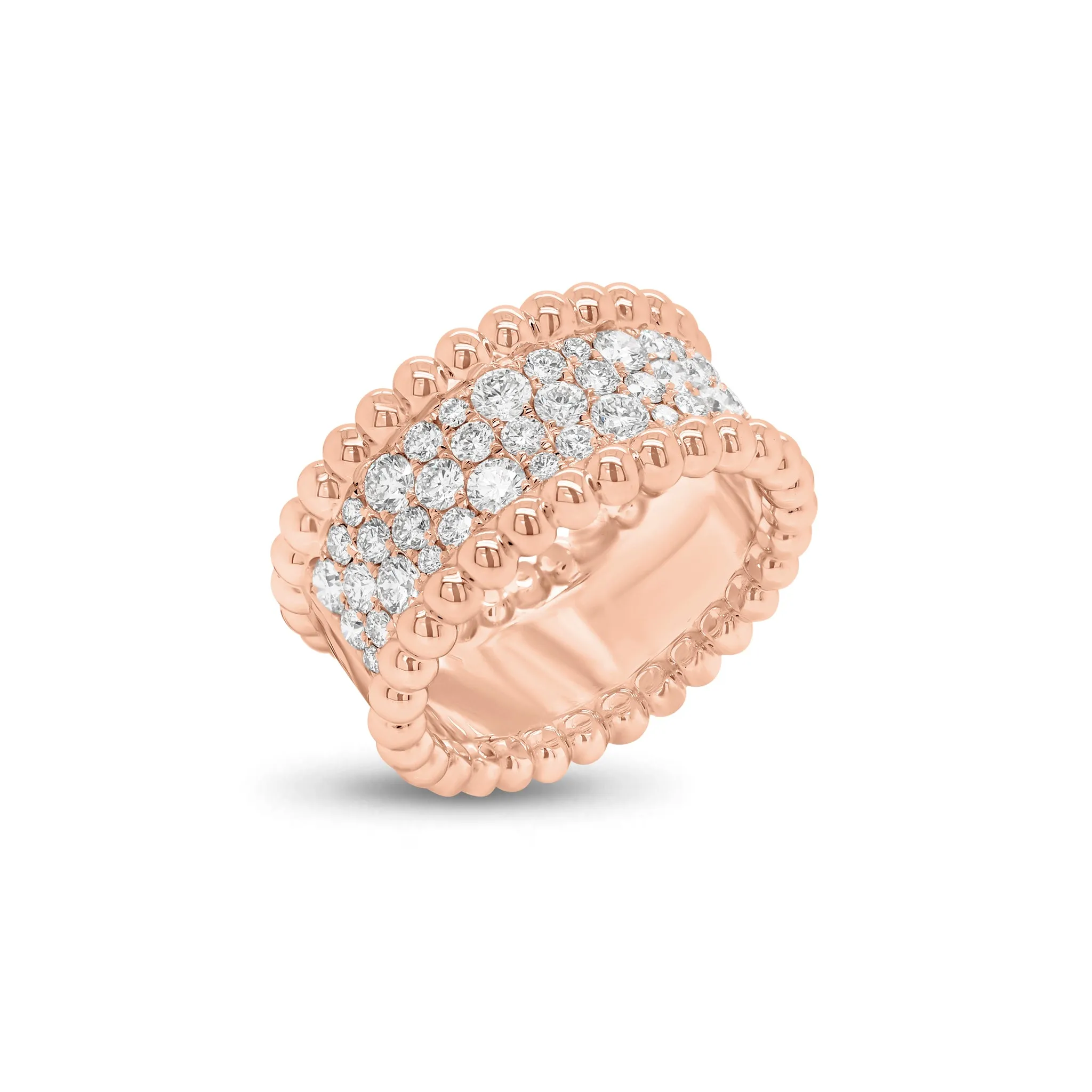 Diamond & Beaded Gold Medium Cigar Band