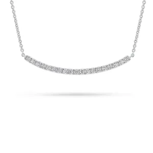 Diamond Curved Bar Necklace