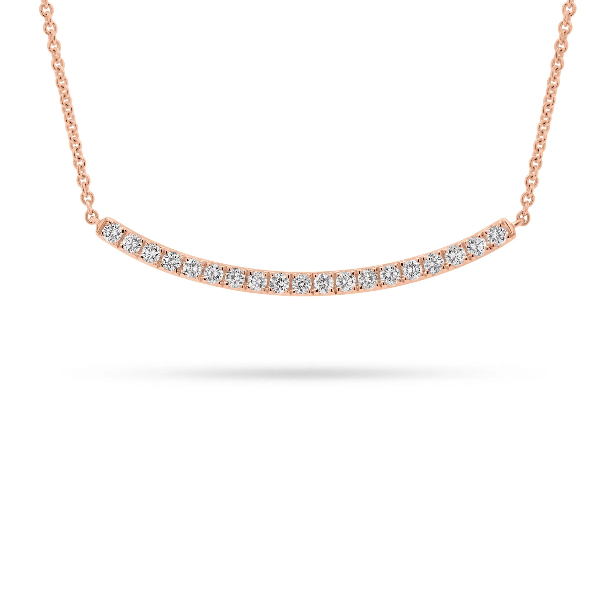 Diamond Curved Bar Necklace