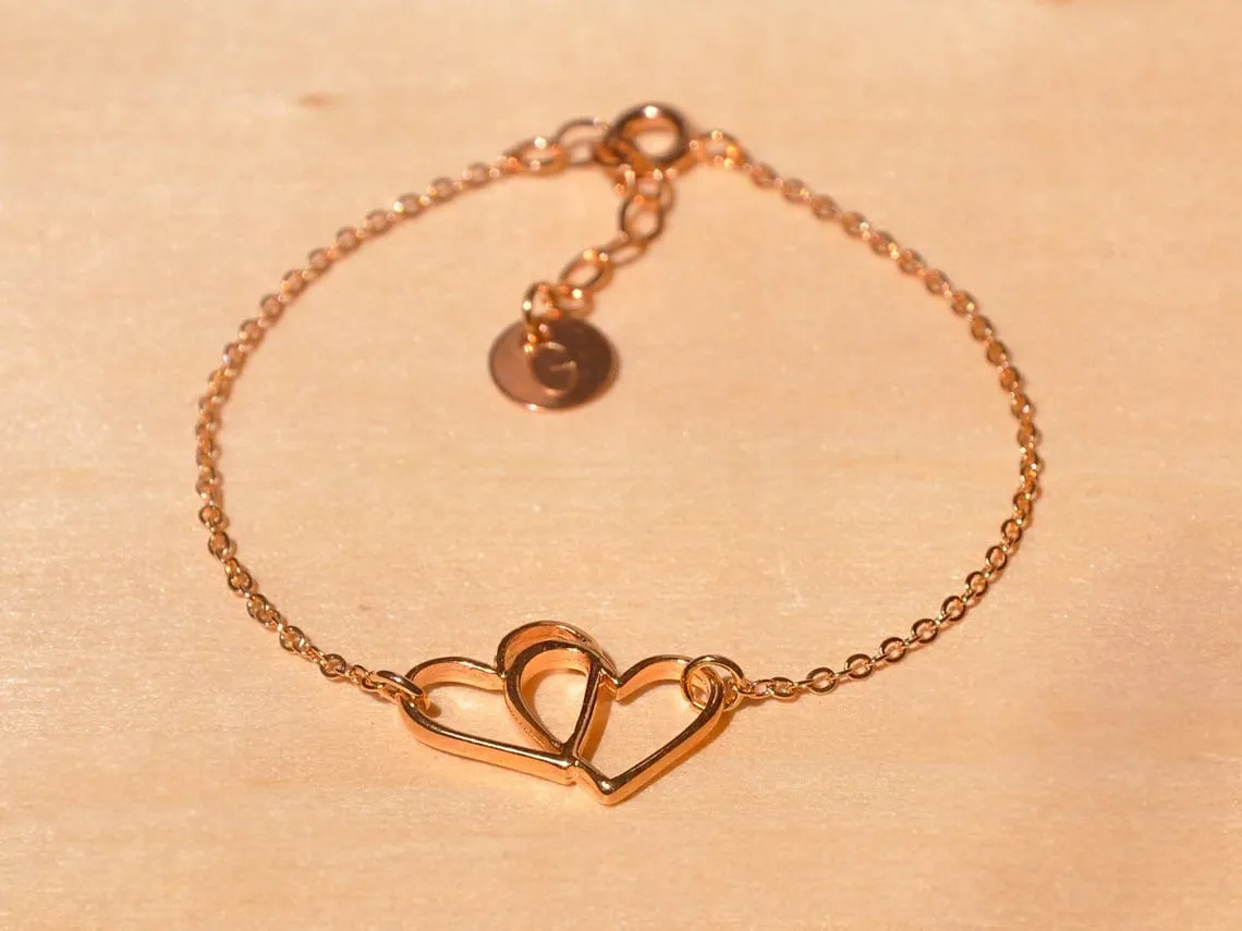 Double Heart Anklet