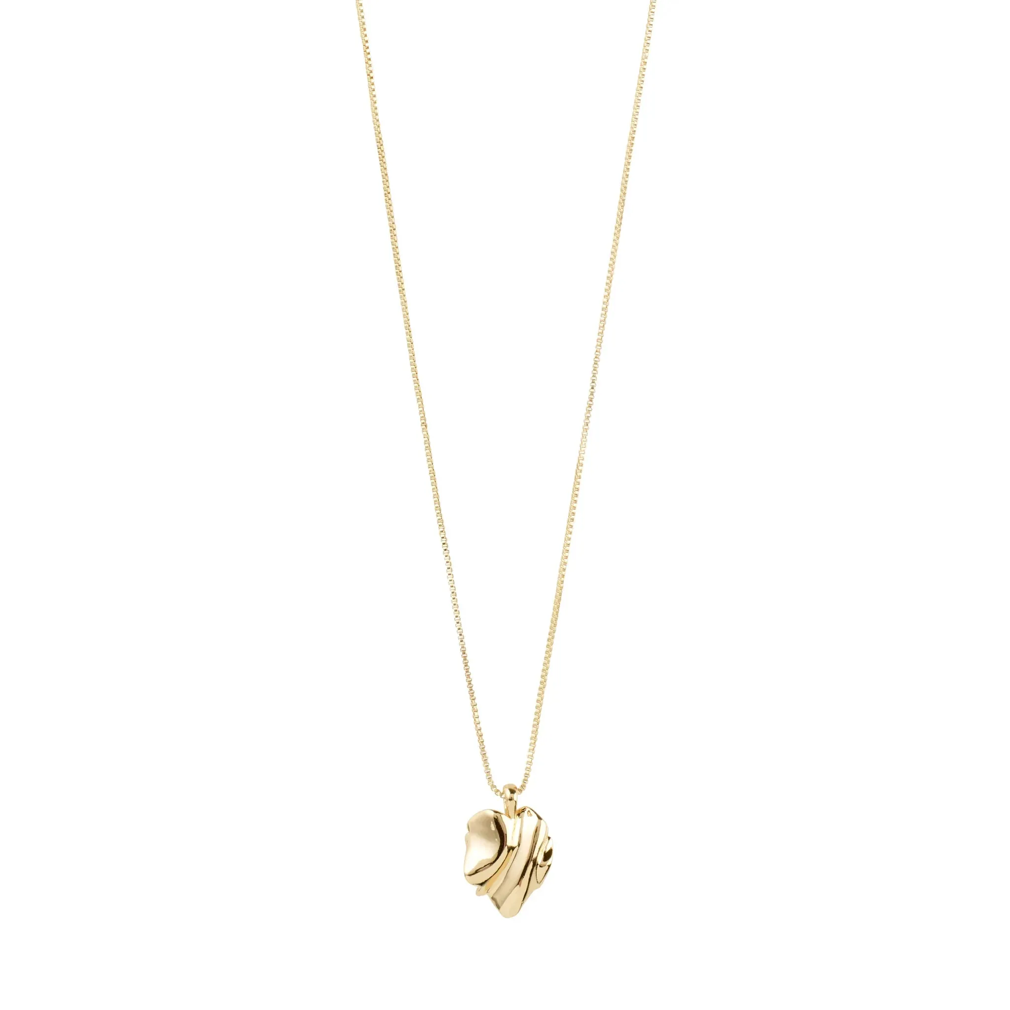 EM WAVY PENDANT NECKLACE GOLD