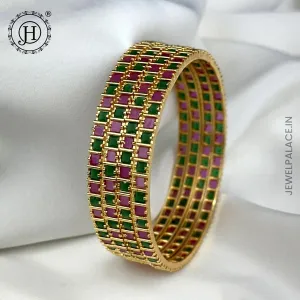 Exquisite 4 Piece AD Stone Bangle Set  JH5950
