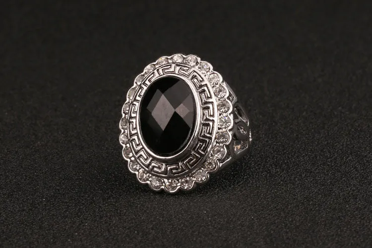 Fashion Accessories For Women Jewelry Kuniu Lots White Gold Ring Retro Rinig For Women With Crystalls Blue Stone Ring