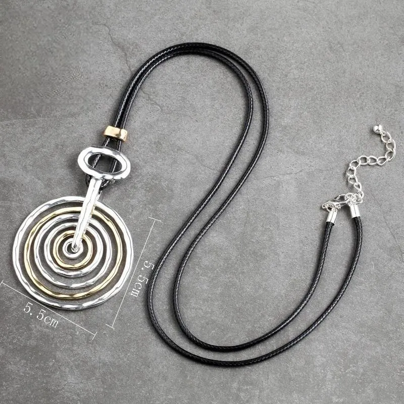 Fashion Necklaces & Pendants Goth Circle Long Necklace