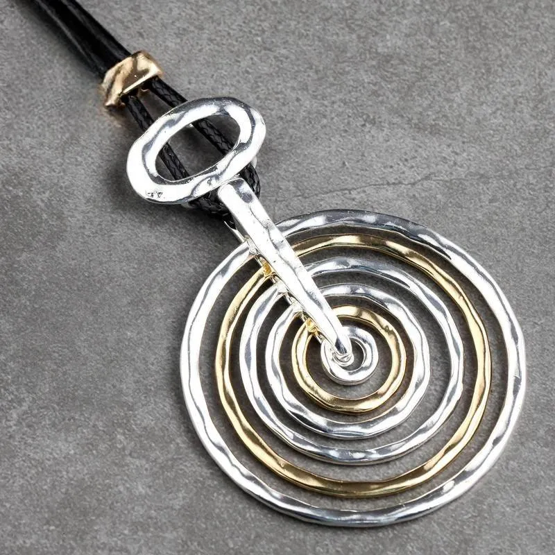 Fashion Necklaces & Pendants Goth Circle Long Necklace