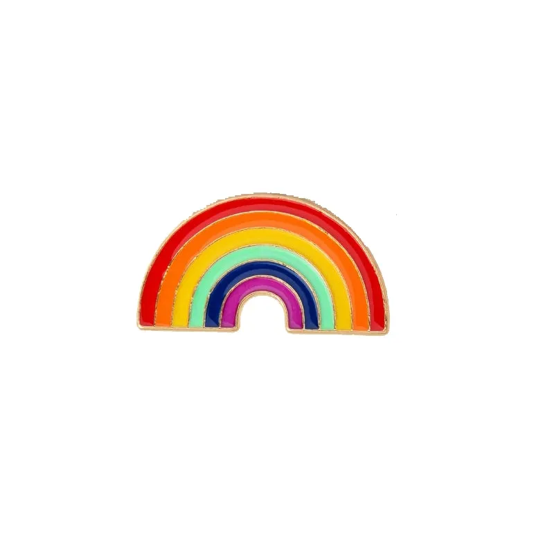 Fashion Rainbow Enamel Lapel Cartoon Pins Fruits Food Mix Brooches Badges Backpack Cute Pins Gifts For Friends Wholesale Jewelry
