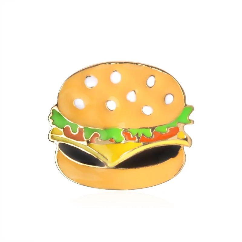 Fashion Rainbow Enamel Lapel Cartoon Pins Fruits Food Mix Brooches Badges Backpack Cute Pins Gifts For Friends Wholesale Jewelry