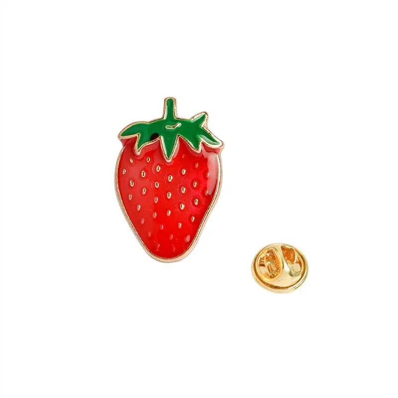 Fashion Rainbow Enamel Lapel Cartoon Pins Fruits Food Mix Brooches Badges Backpack Cute Pins Gifts For Friends Wholesale Jewelry
