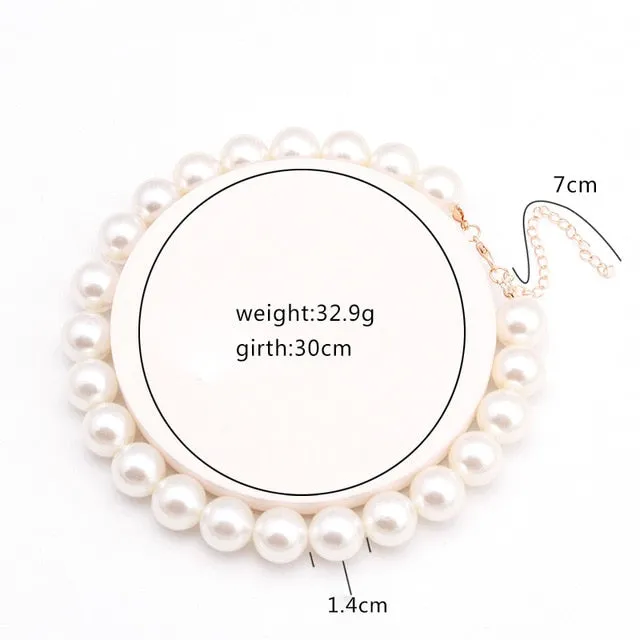 Fresh Style Small Ball Simulated Pearl Necklaces