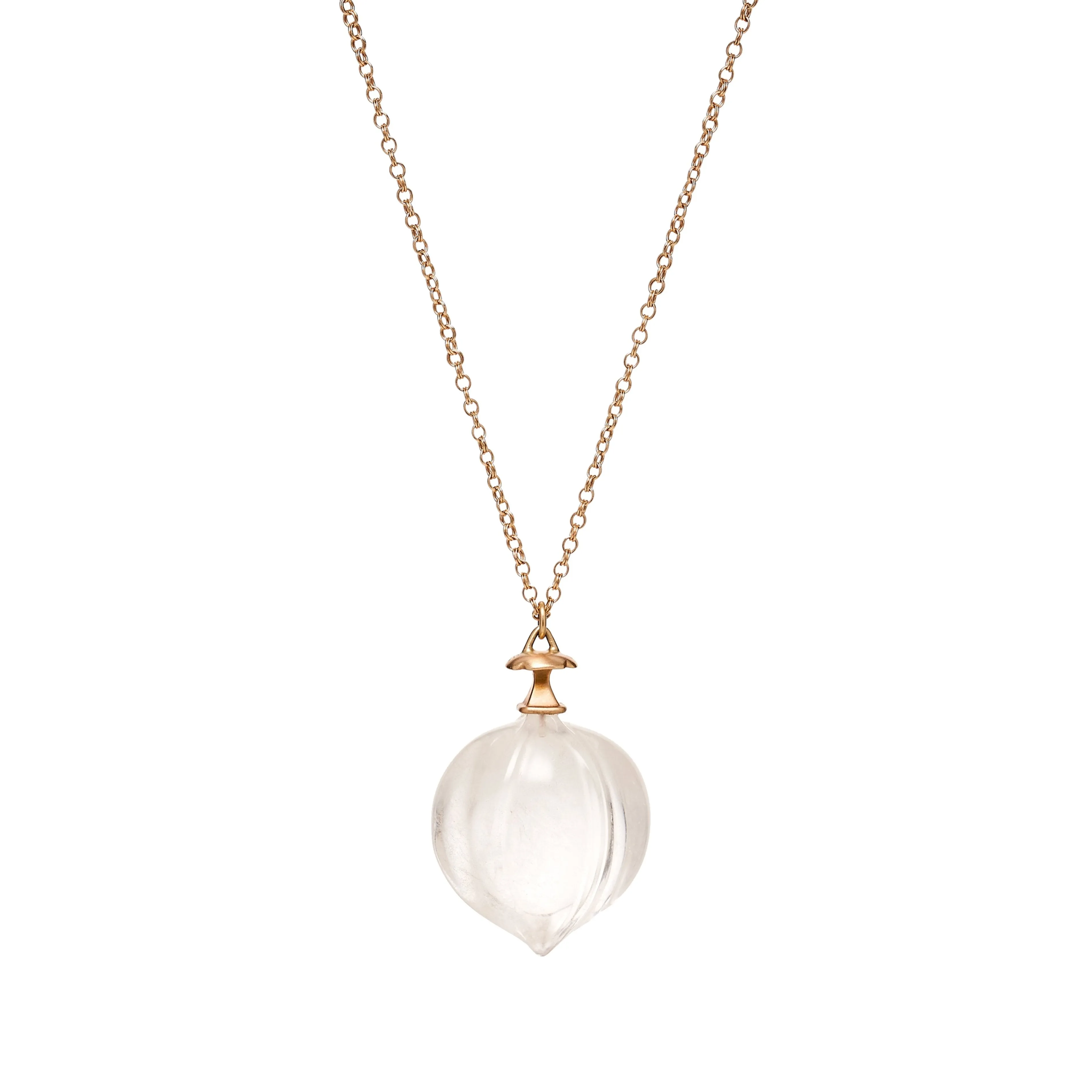 Gabriella Kiss 18k & Rock Crystal Hickory Nut Necklace