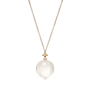 Gabriella Kiss 18k & Rock Crystal Hickory Nut Necklace