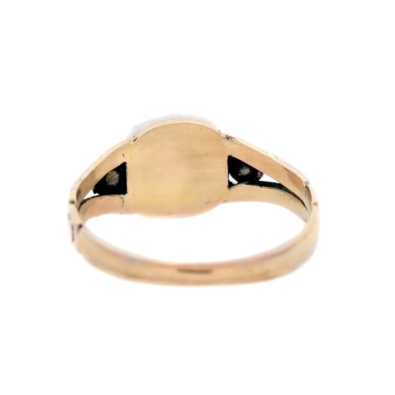 Georgian 15K/Sterling 1.10ctw Rose Cut Diamond Engagement Ring