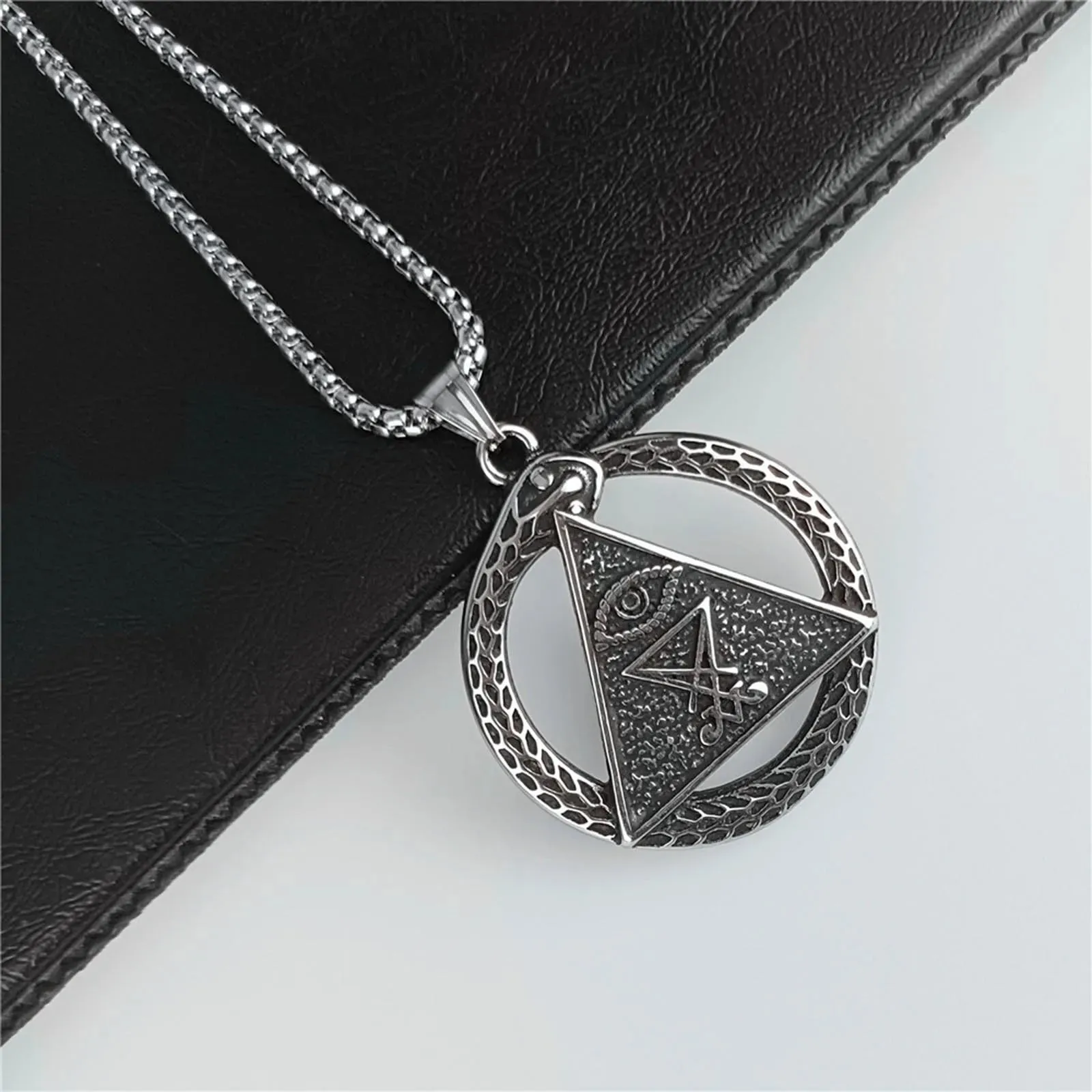 God's Eye Lucifer Pendant Necklaces for Men Boys