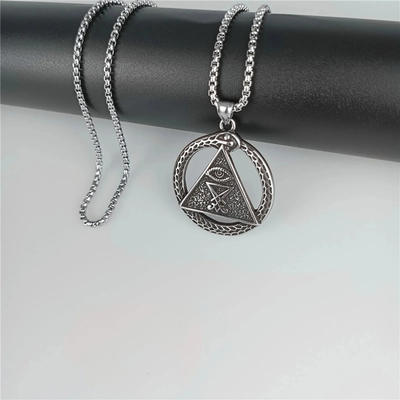 God's Eye Lucifer Pendant Necklaces for Men Boys