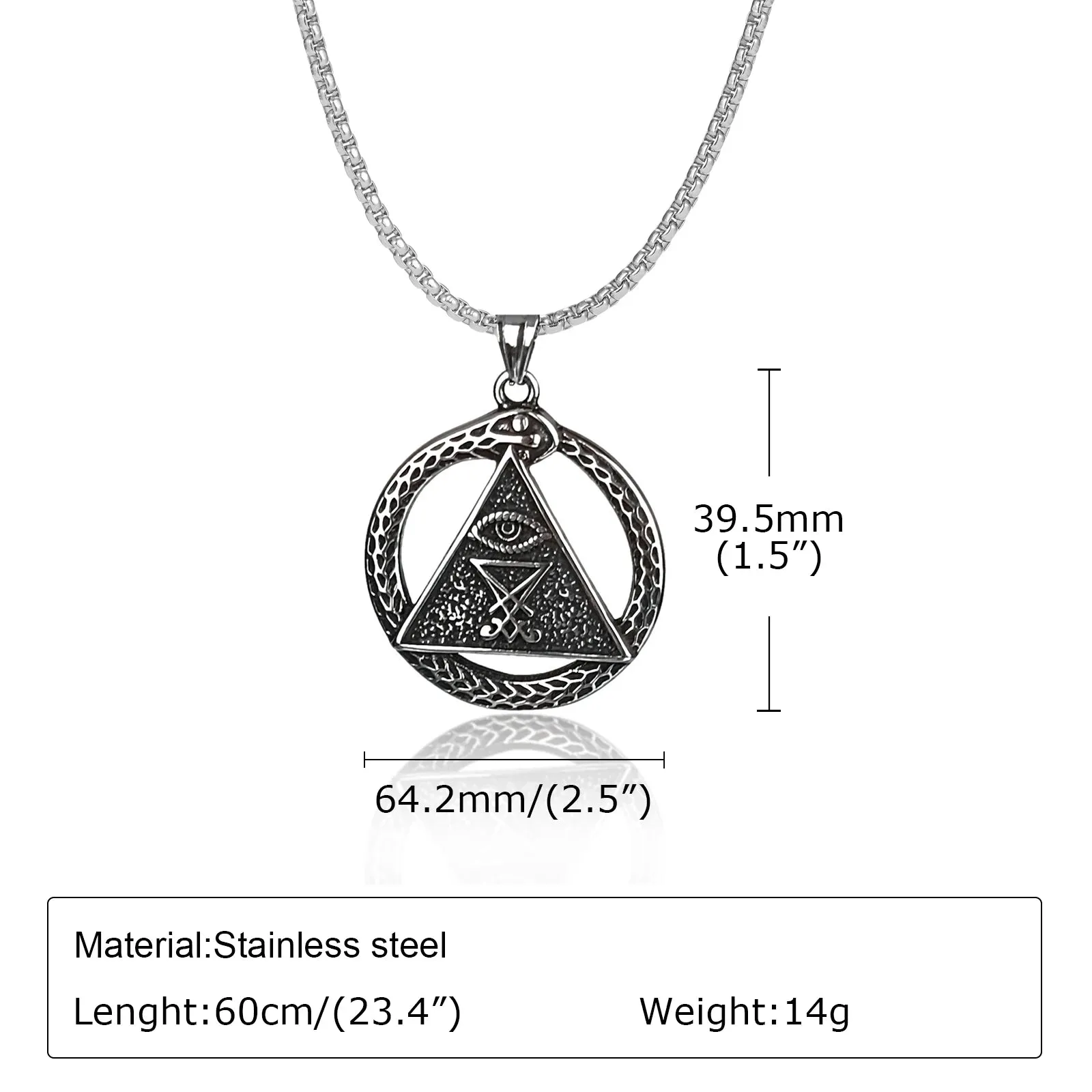 God's Eye Lucifer Pendant Necklaces for Men Boys