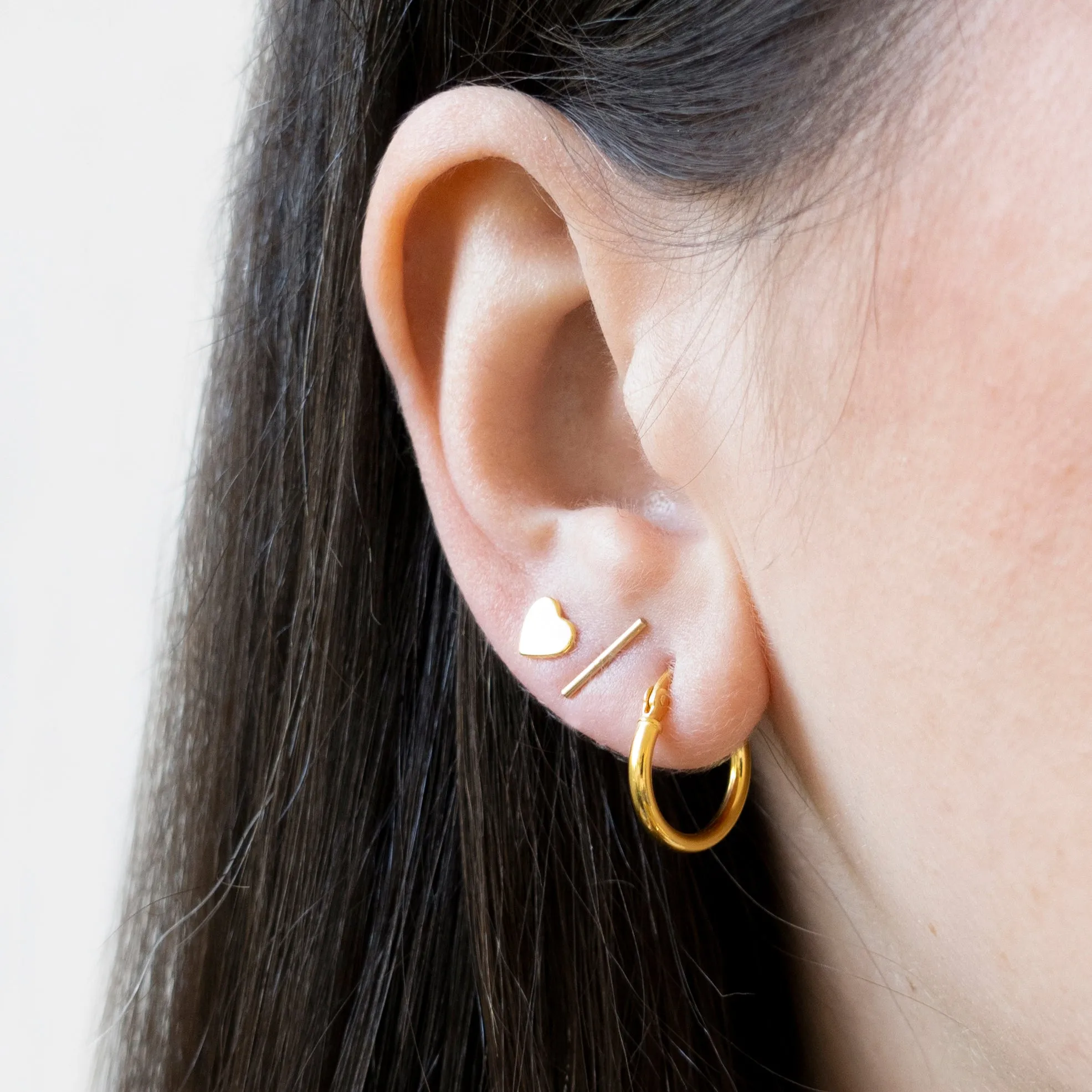 Gold Hinged Hoop Earrings