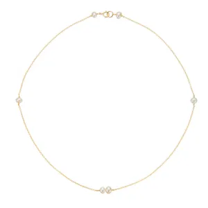 Gold Six Pearl Choker