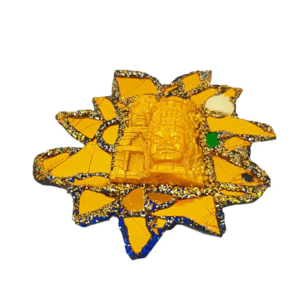 GOLD SUN BROOCH - ANGKOR WAT RISES