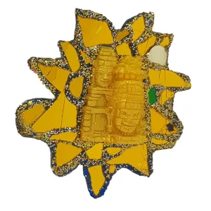 GOLD SUN BROOCH - ANGKOR WAT RISES