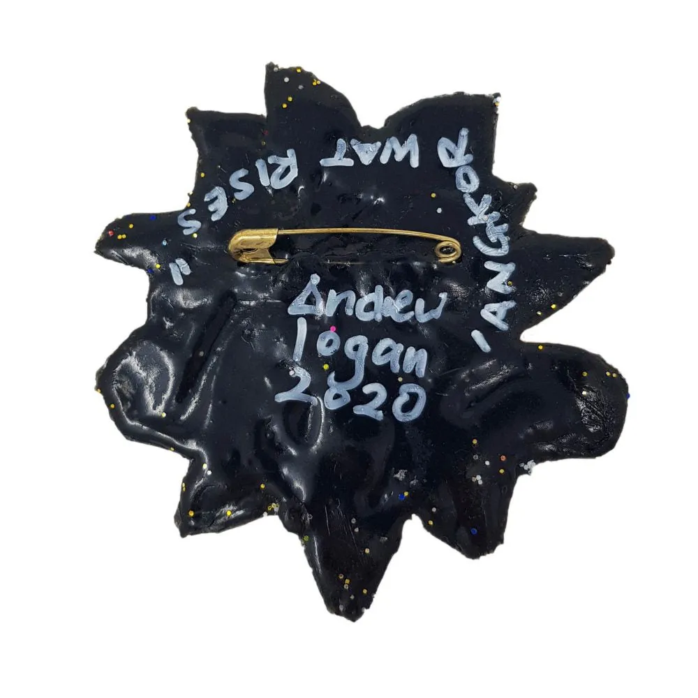 GOLD SUN BROOCH - ANGKOR WAT RISES