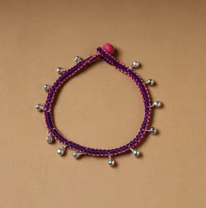 Handcrafted Patwa Thread & Ghungroo Work Anklet 76