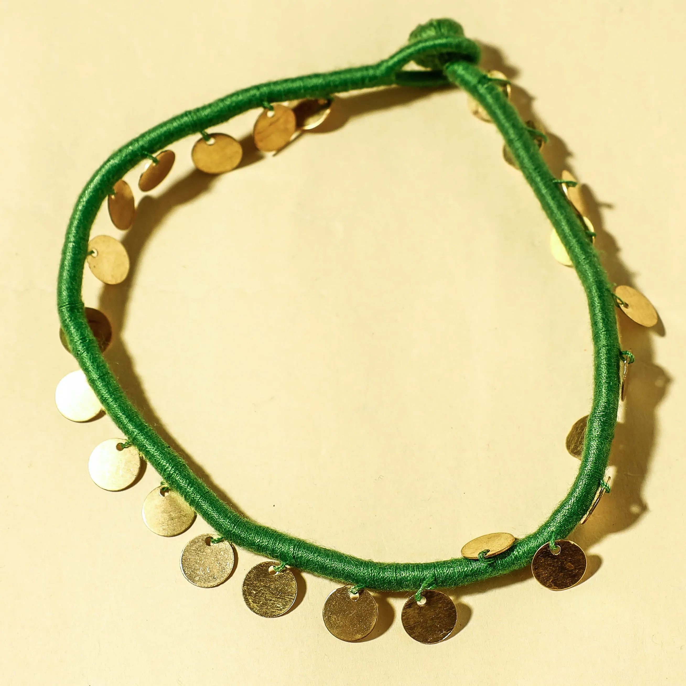 Handcrafted Patwa Thread & Sequin Work Anklet 07
