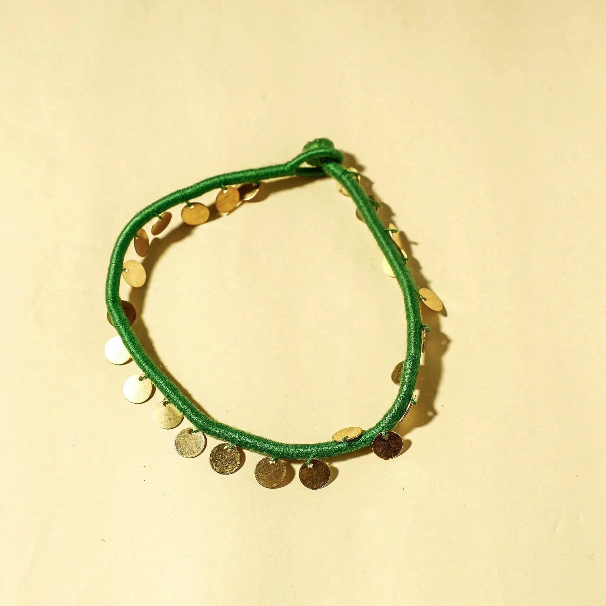 Handcrafted Patwa Thread & Sequin Work Anklet 07