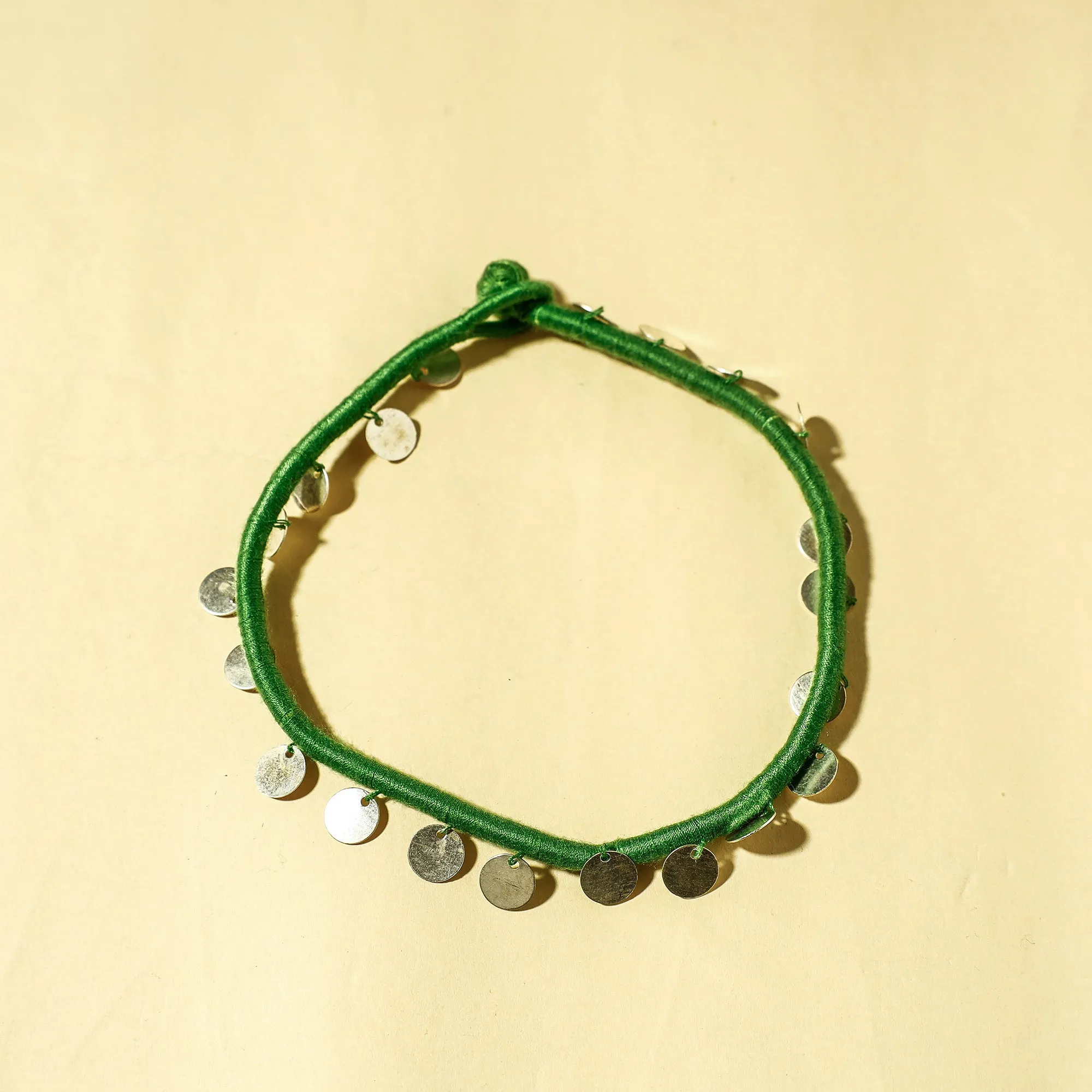 Handcrafted Patwa Thread & Sequin Work Anklet 33