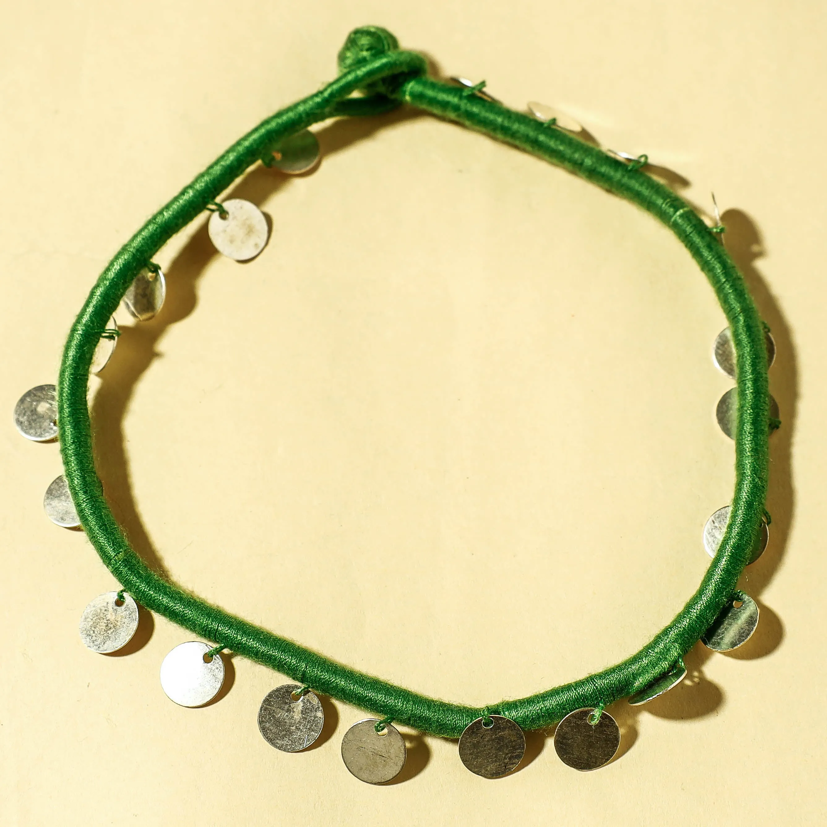 Handcrafted Patwa Thread & Sequin Work Anklet 33