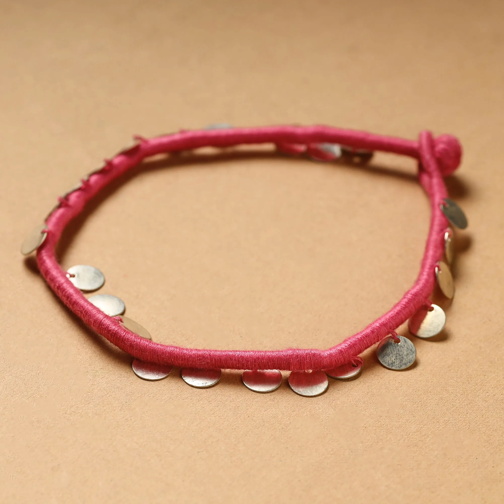 Handcrafted Patwa Thread & Sequin Work Anklet 51
