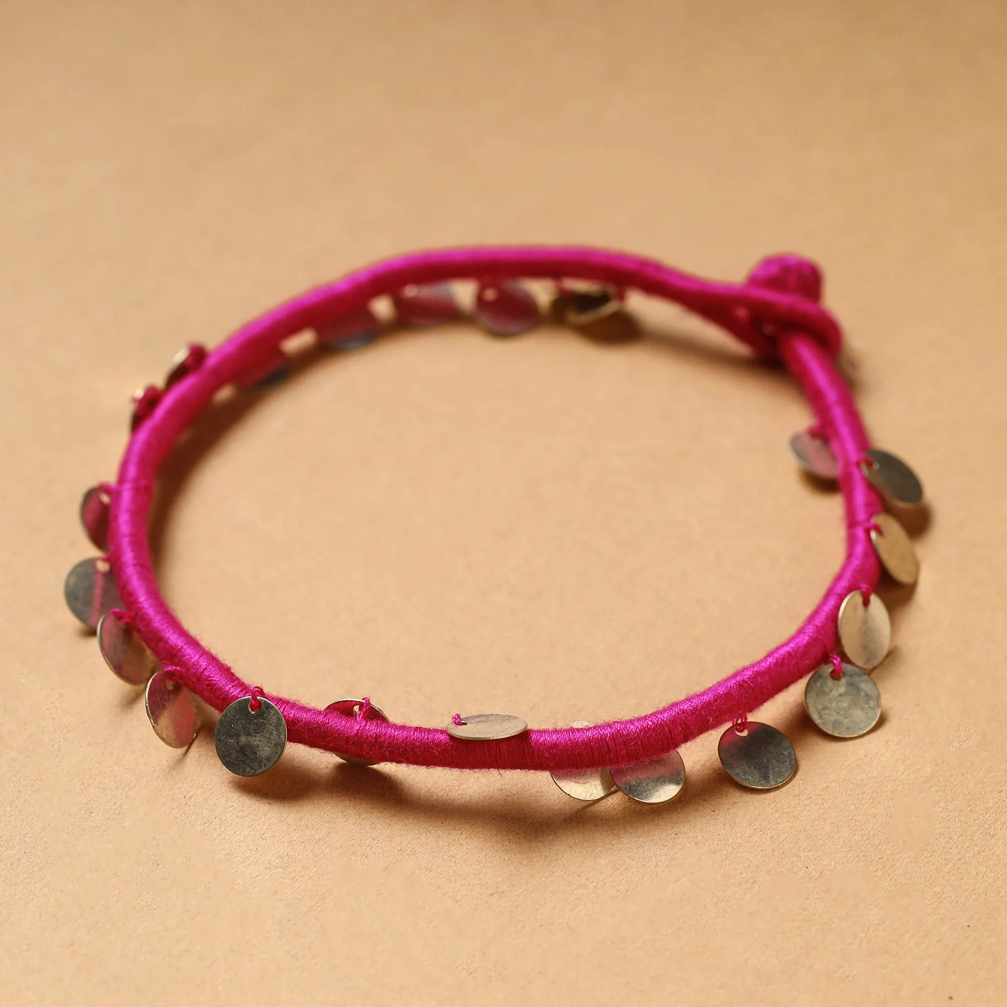 Handcrafted Patwa Thread & Sequin Work Anklet 70